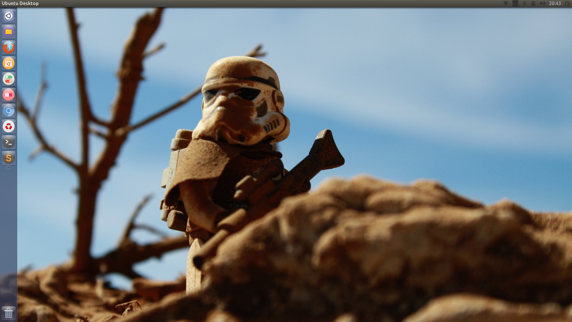 Home screen after configuration